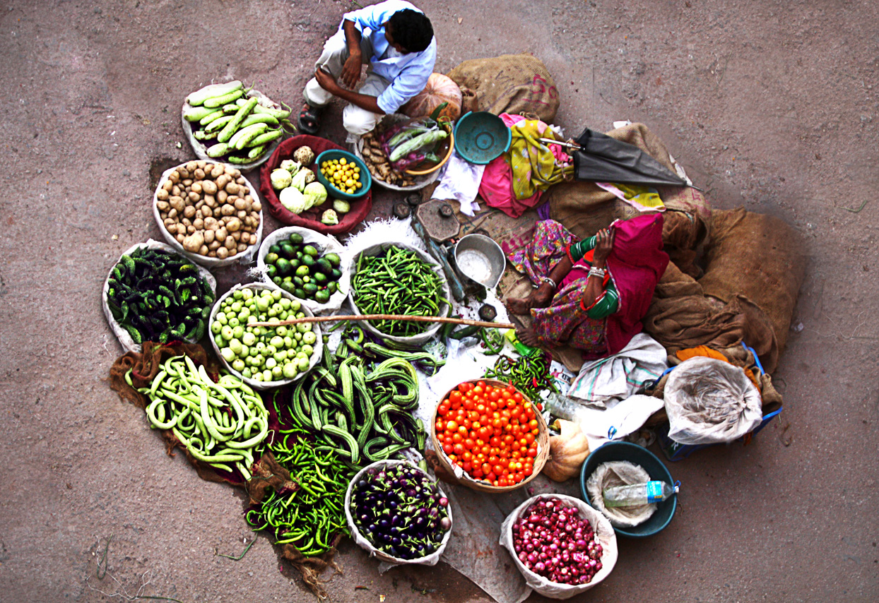 Pushkar, Rajithan India. Main Bazaar.