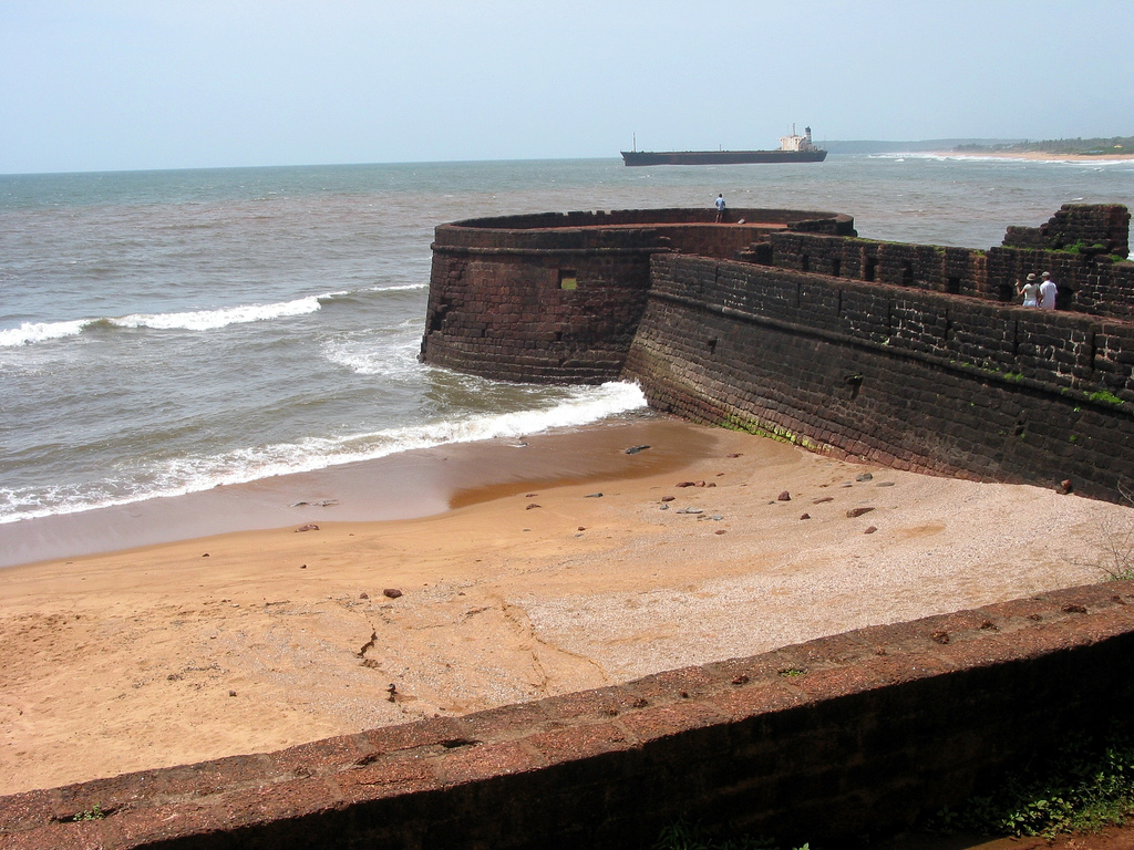 Fort Aguada in Goa, India Fort Aguada's ramparts overlook Sinquerim Beach and the Arabian Sea.