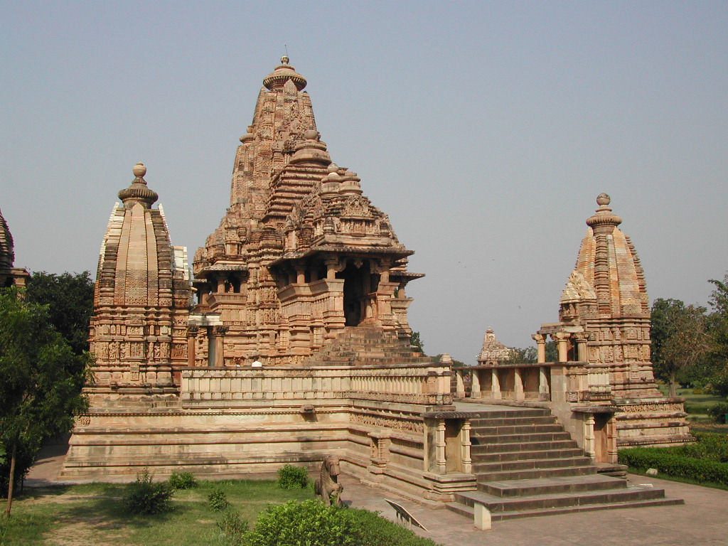 This is the Lakshmana temple in Khajuraho, a city in northern Madhya Pradesh, India. This temple is situated in the Western Group of temples.