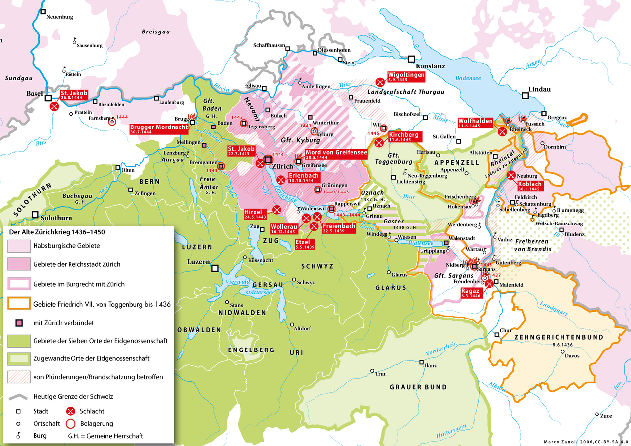 Der Alte Zürichkrieg 1436–1450