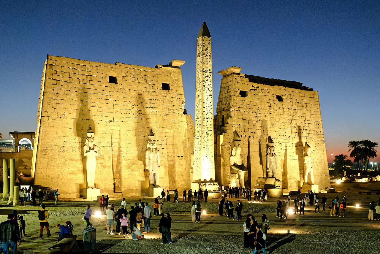 The Luxor Temple in the evening.