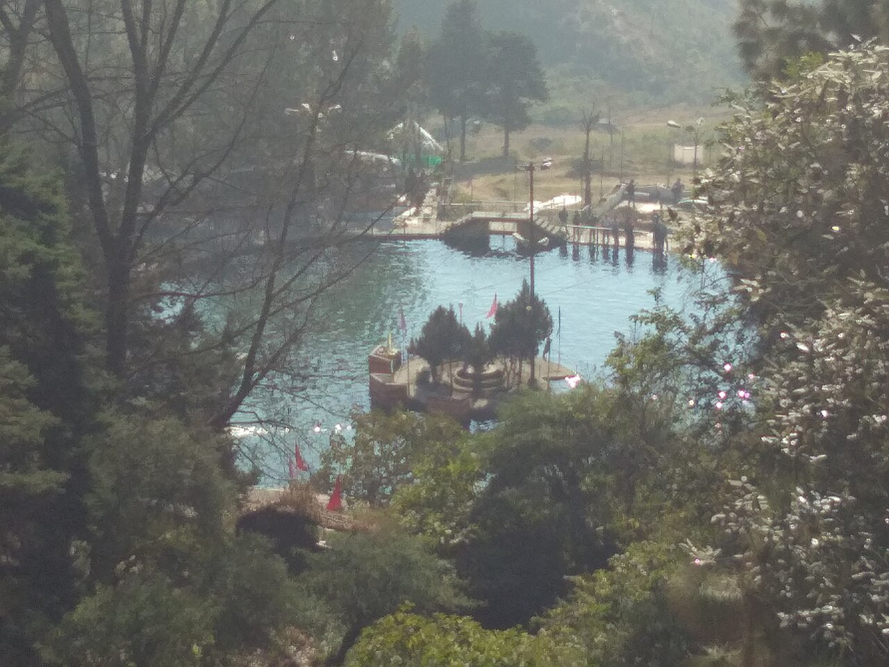 mussorie lake view form trees