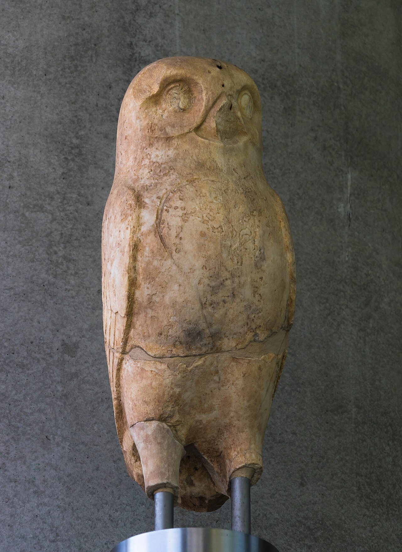 The Owl of Athena. Acropolis museum (Acr.1347), 5th-c.B.-C., Athens, Greece.