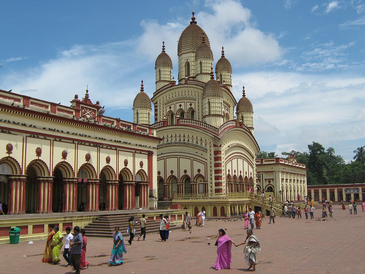 Dakhineshwar Temple beside the River Hooghly, Kolkata, West Bengal