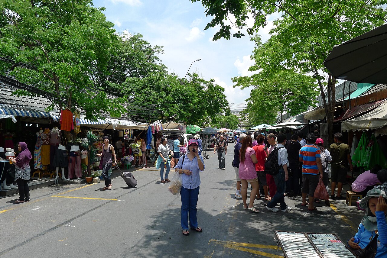 Jatujak Weekend Market on a typical busy Saturday afternoon.
