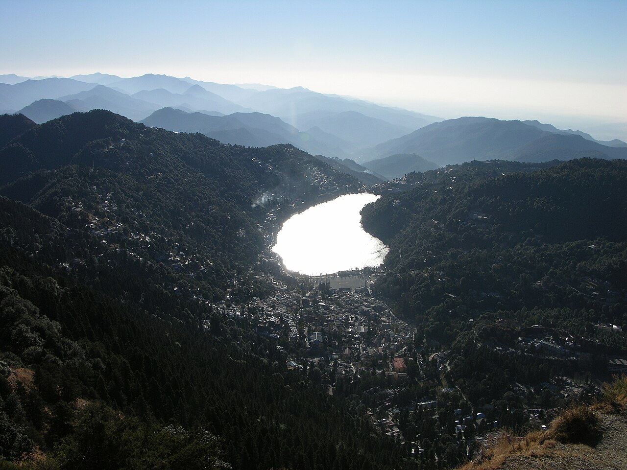 A View of Nainital town from Naina peak (Cheena Peak)