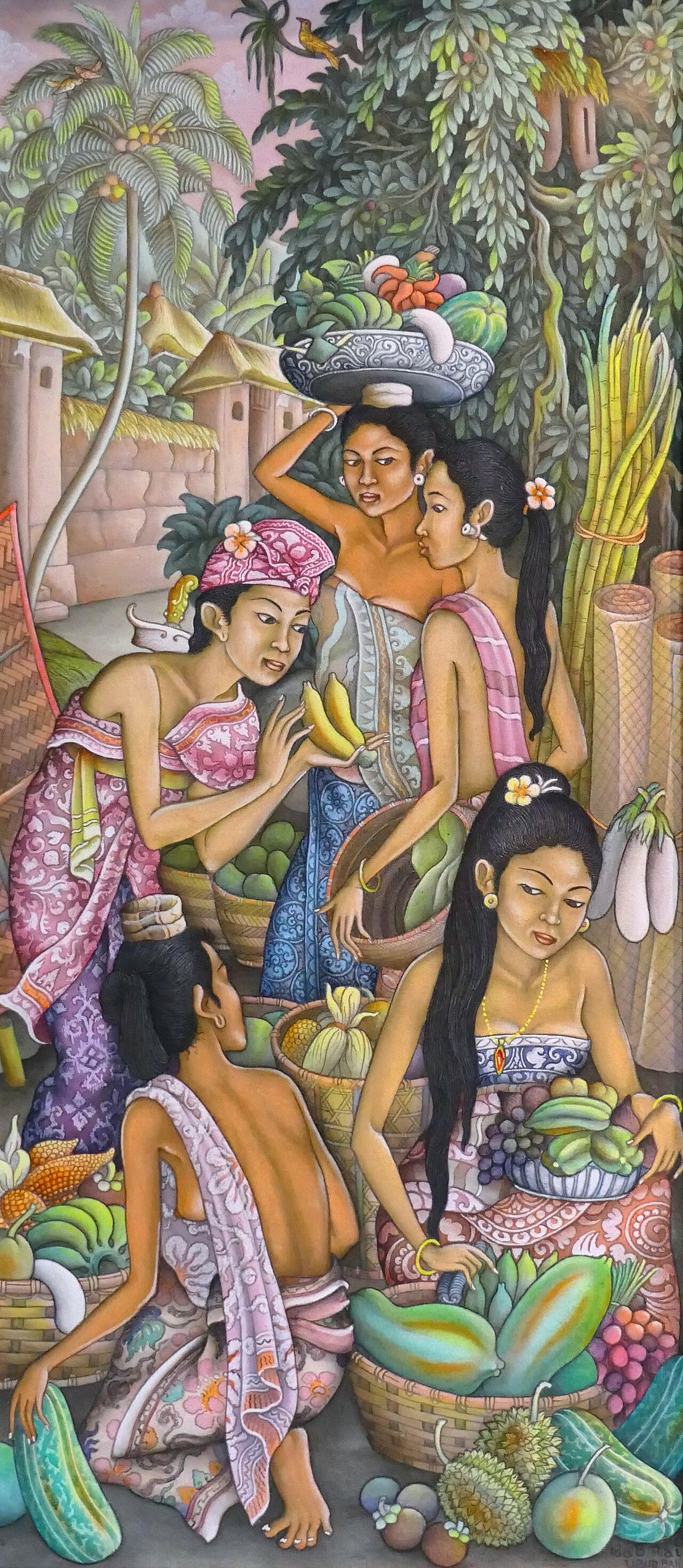 029 Women at Market, Neka Art Museum, Ubud, Bali, photograph by Anandajoti Bhikkhu