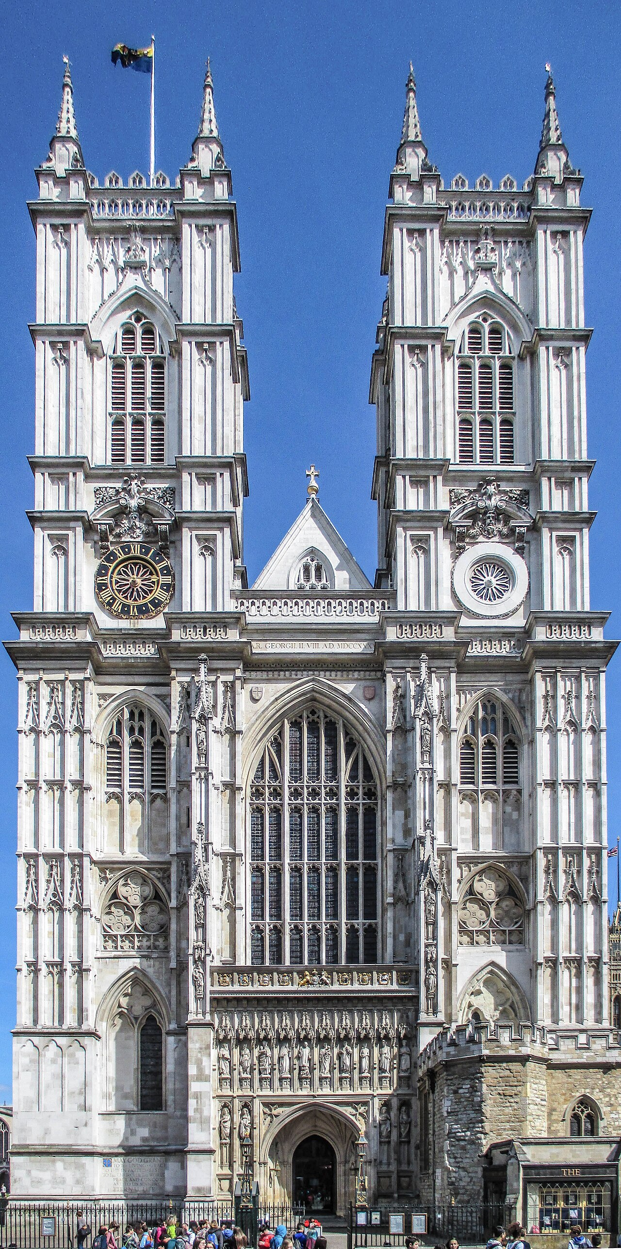 The western aspect of Westminster Abbey