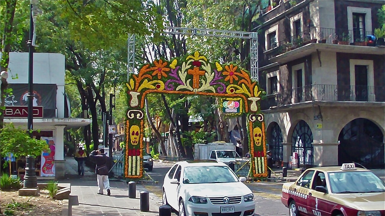 Puerta para entrar a Coyoacán, Ciudad de México.
