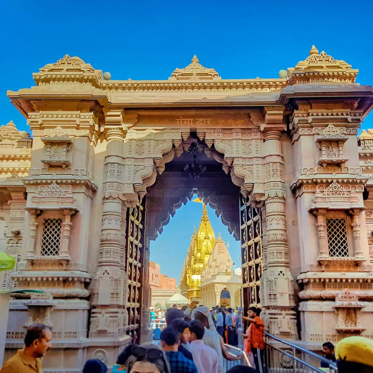 Ganga Dwar (गंगा द्वार), Gateway of corridor that connects the ghats of Ganges with Kashi Vishwanath Temple. The Gateway was built in 2019-2021 as a part of Kas