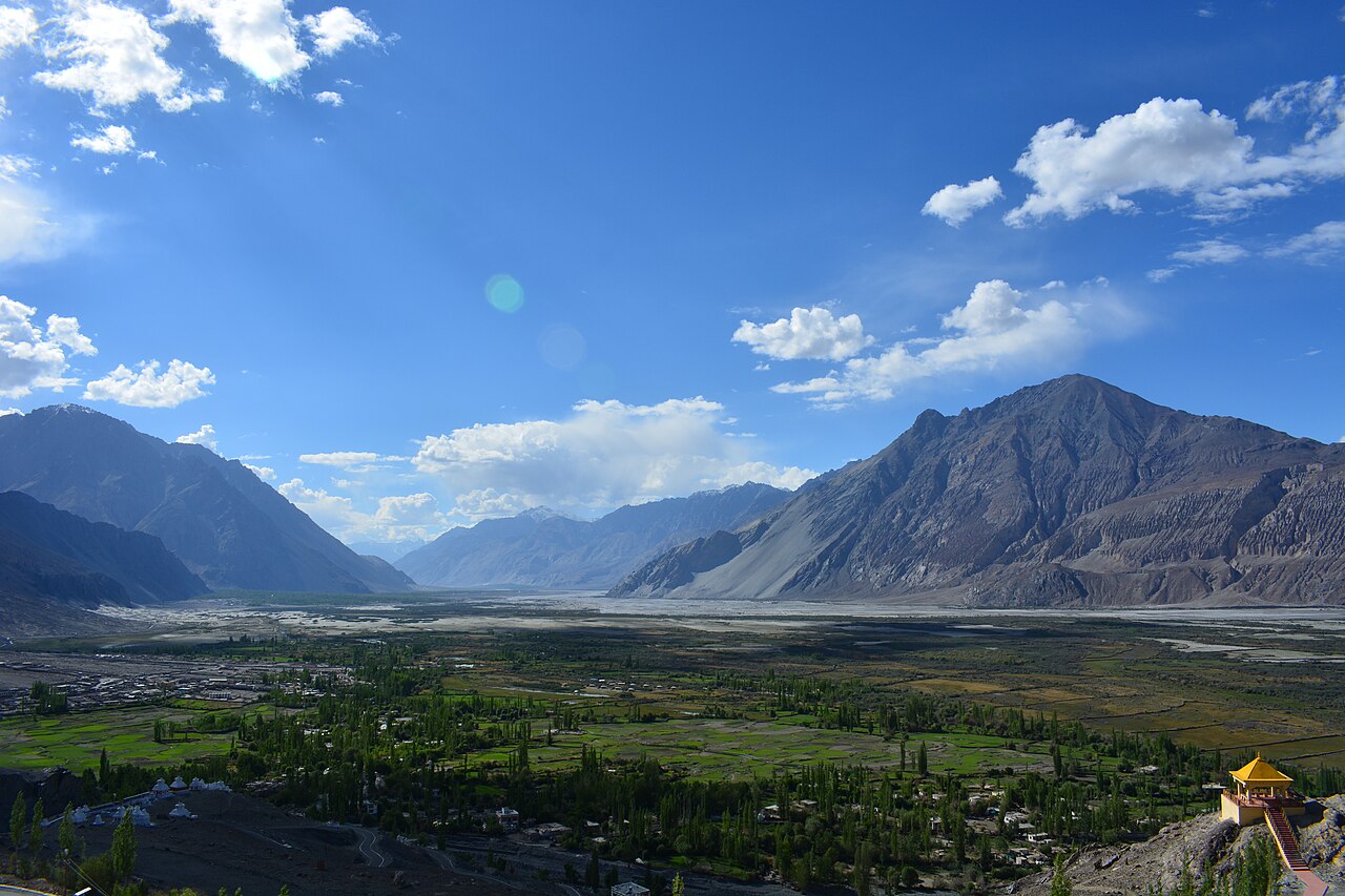 landscape view of Nubra valley,near Diskit.