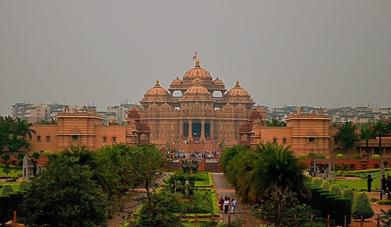 The famous Akshardham temple at Delhi, India