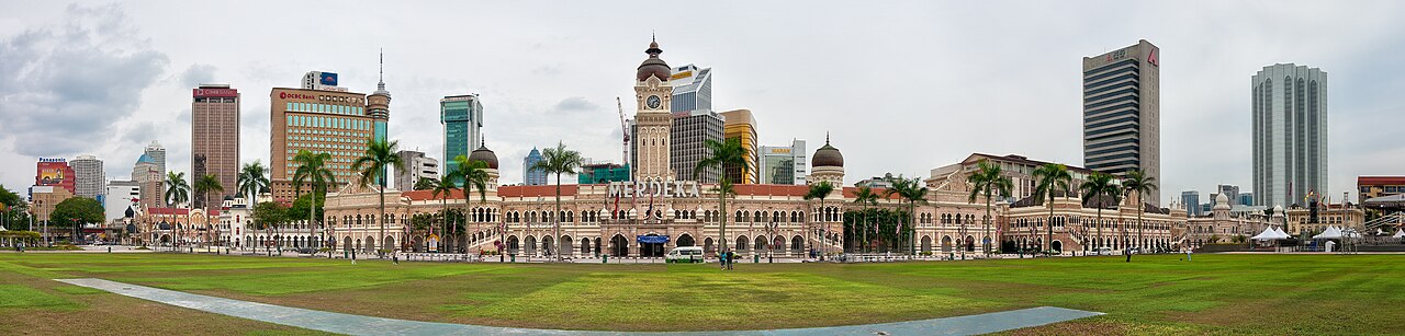 Panoramic view of the Merdeka square located at Kuala Lumpur, Malaysia