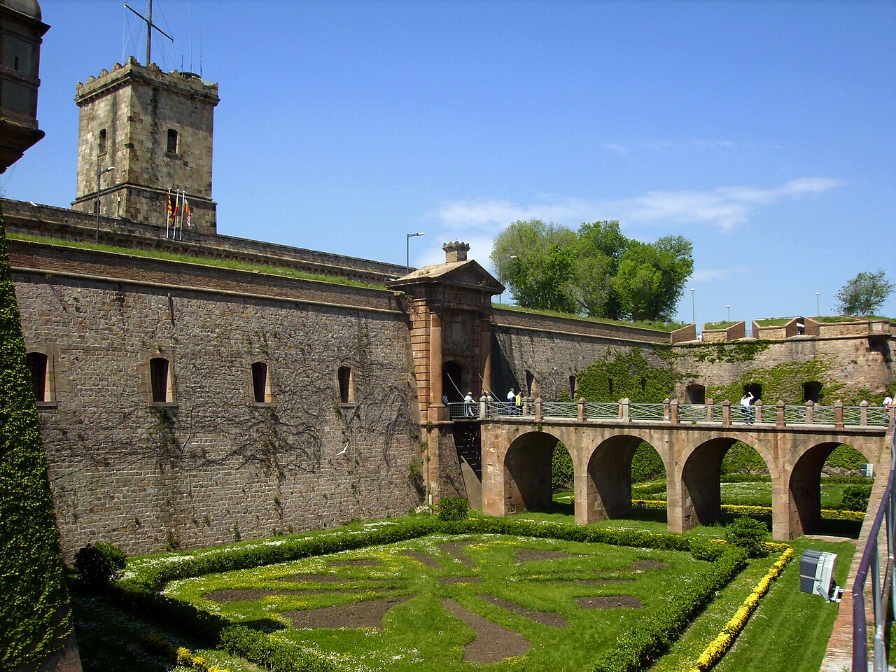 Montjuïc castle in Barcelona (Catalonia).