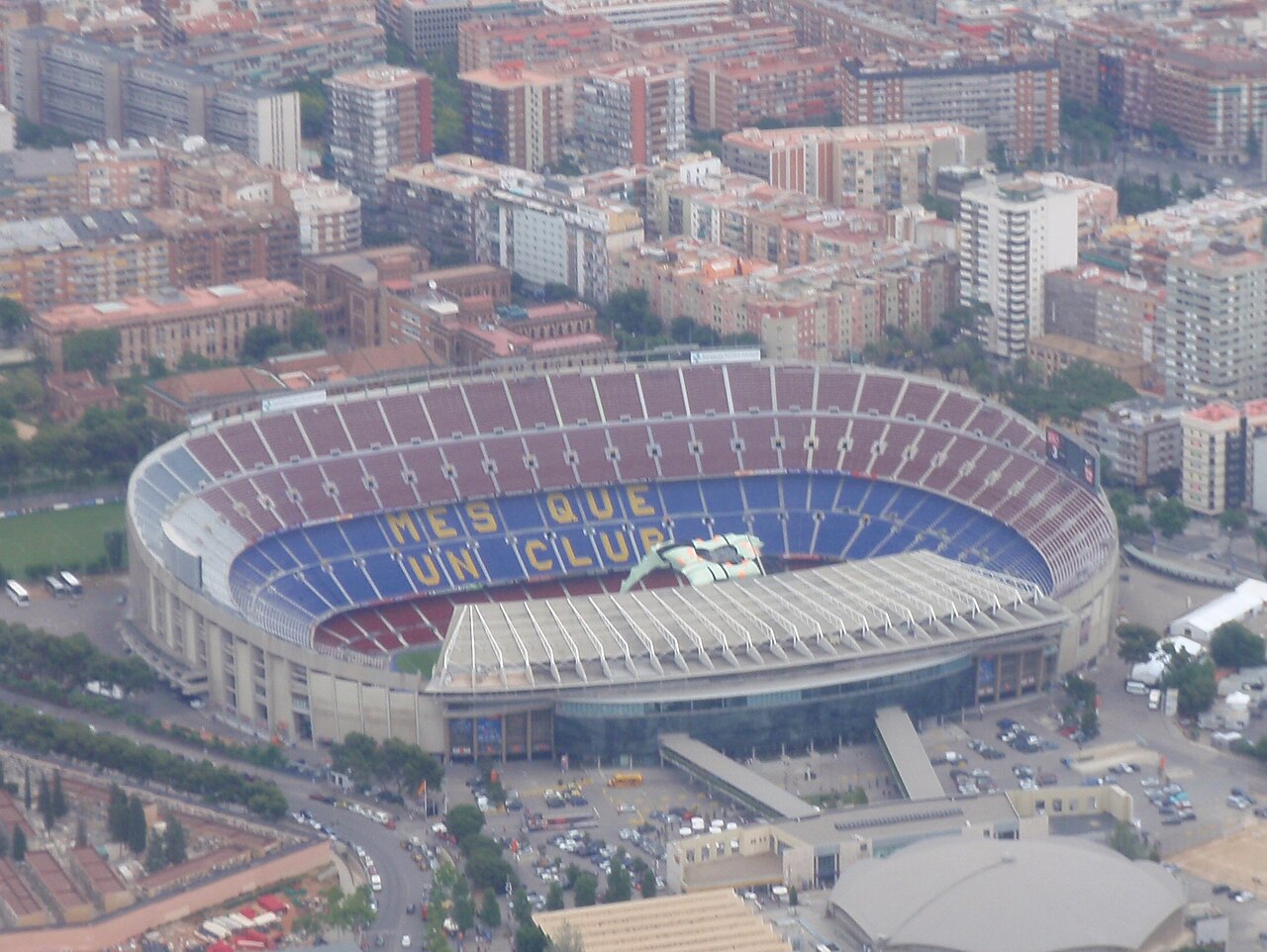 The Camp Nou is the biggest stadium in Europe and offers seats to 98,787 visitors.