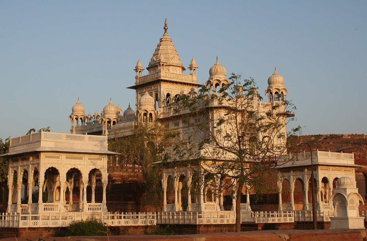 The Jaswant Thada mausoleum in Jodhpur, Rajasthan, India in the early morning.
