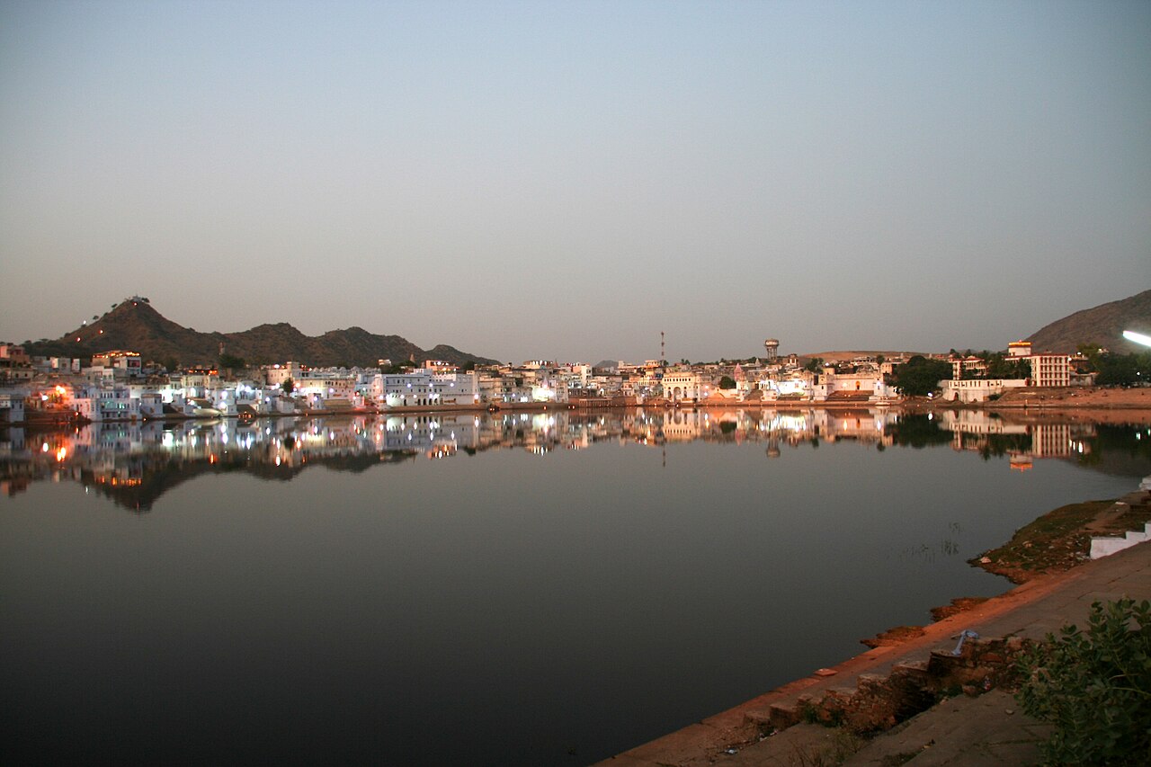 Evening lights by the Pushkar Lake, Pushkar.