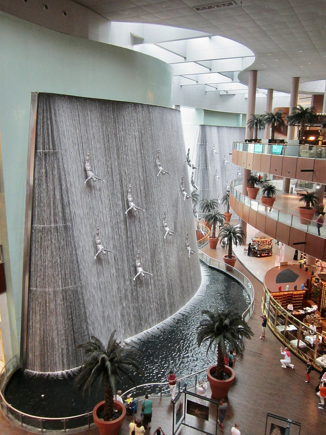 Water Fountain at The Dubai Mall (Ank Kumar, Infosys), Dubai, United Arab Emirates.