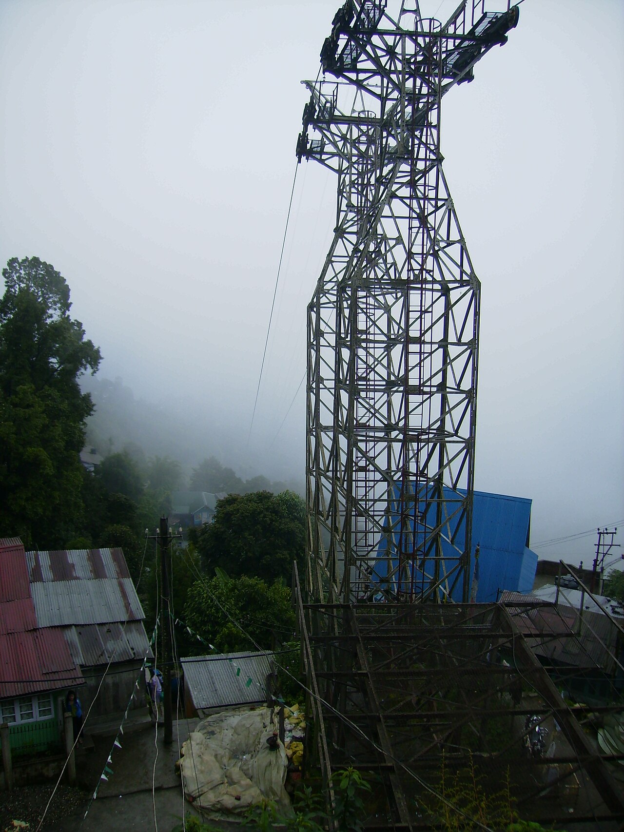 Photograph of Darjeeling Ropeway taken on 21st August 2008.